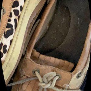 Sperry Topsider with faux Leopard